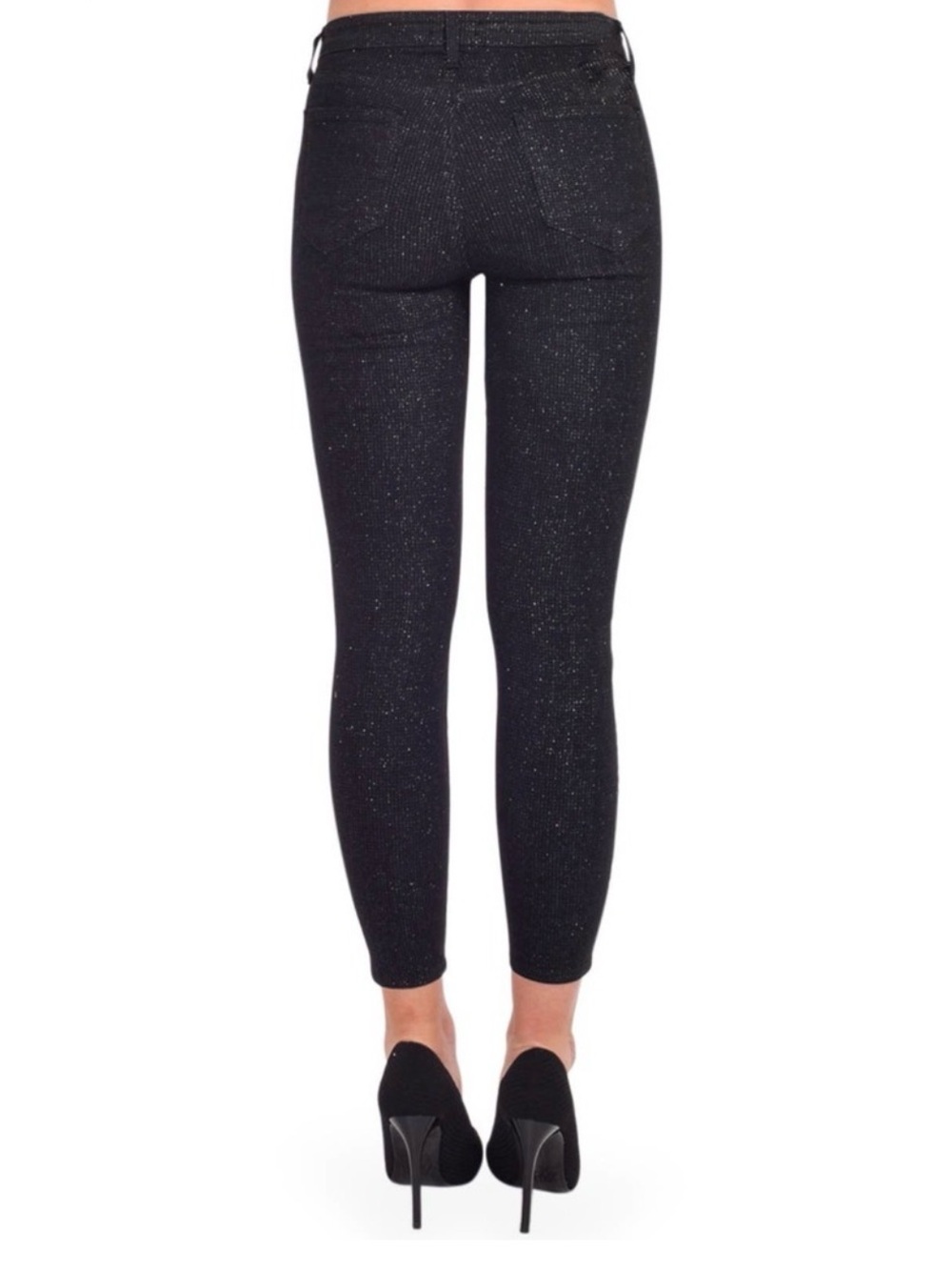 LAgence Margot High Rise Skinny Black Silver Check Shimmer Jeans
28 - Picture 4 of 9